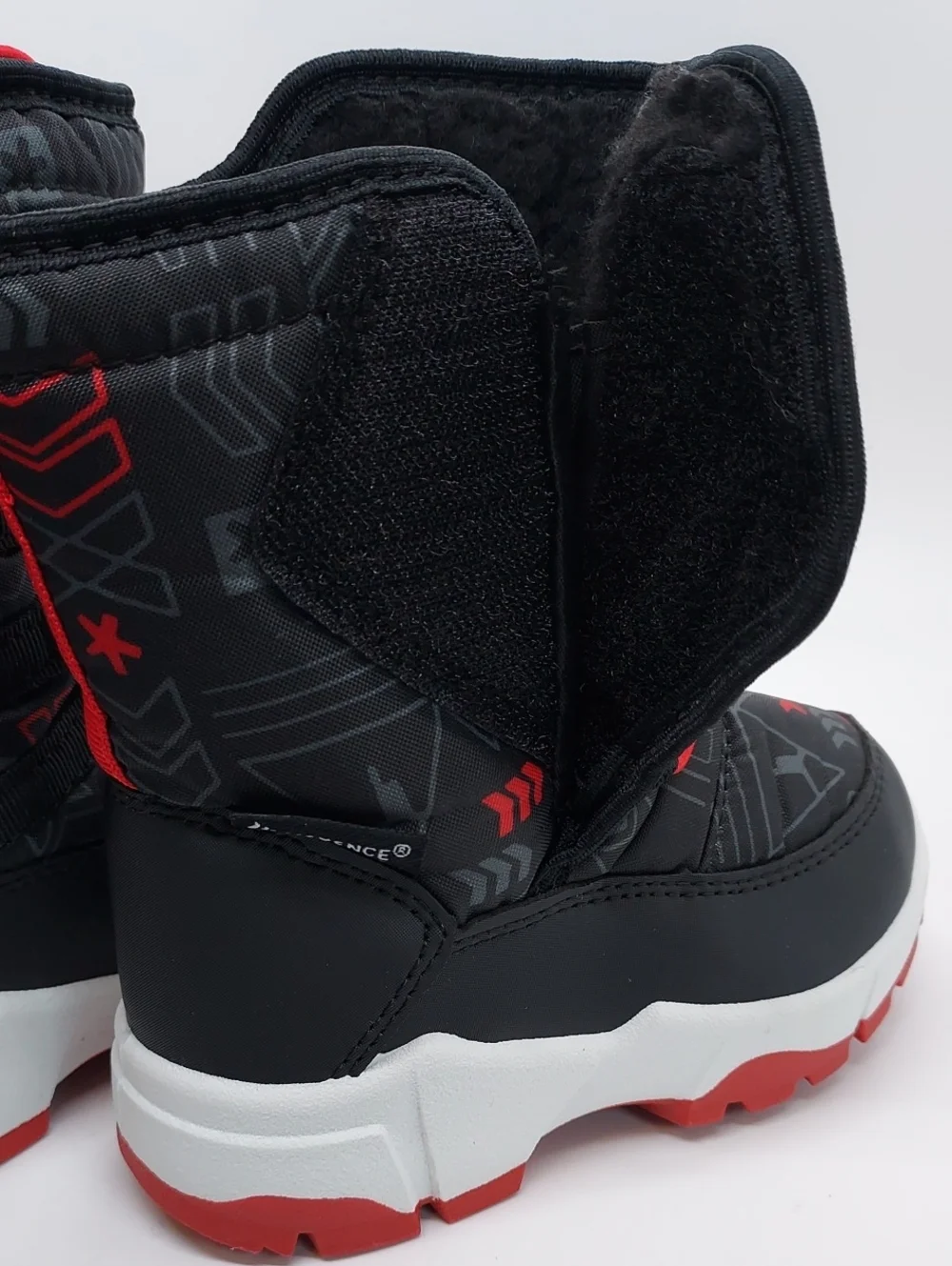 Merence Toddler Snow Winter Boots US Size 9 BLACK RED